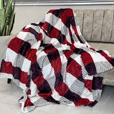 تصویر 2 از پتو مسافرتی چهارخونه قرمز فشرده سبک